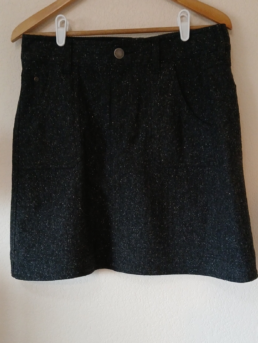 Woolrich wool blend onx gray tweed skirt